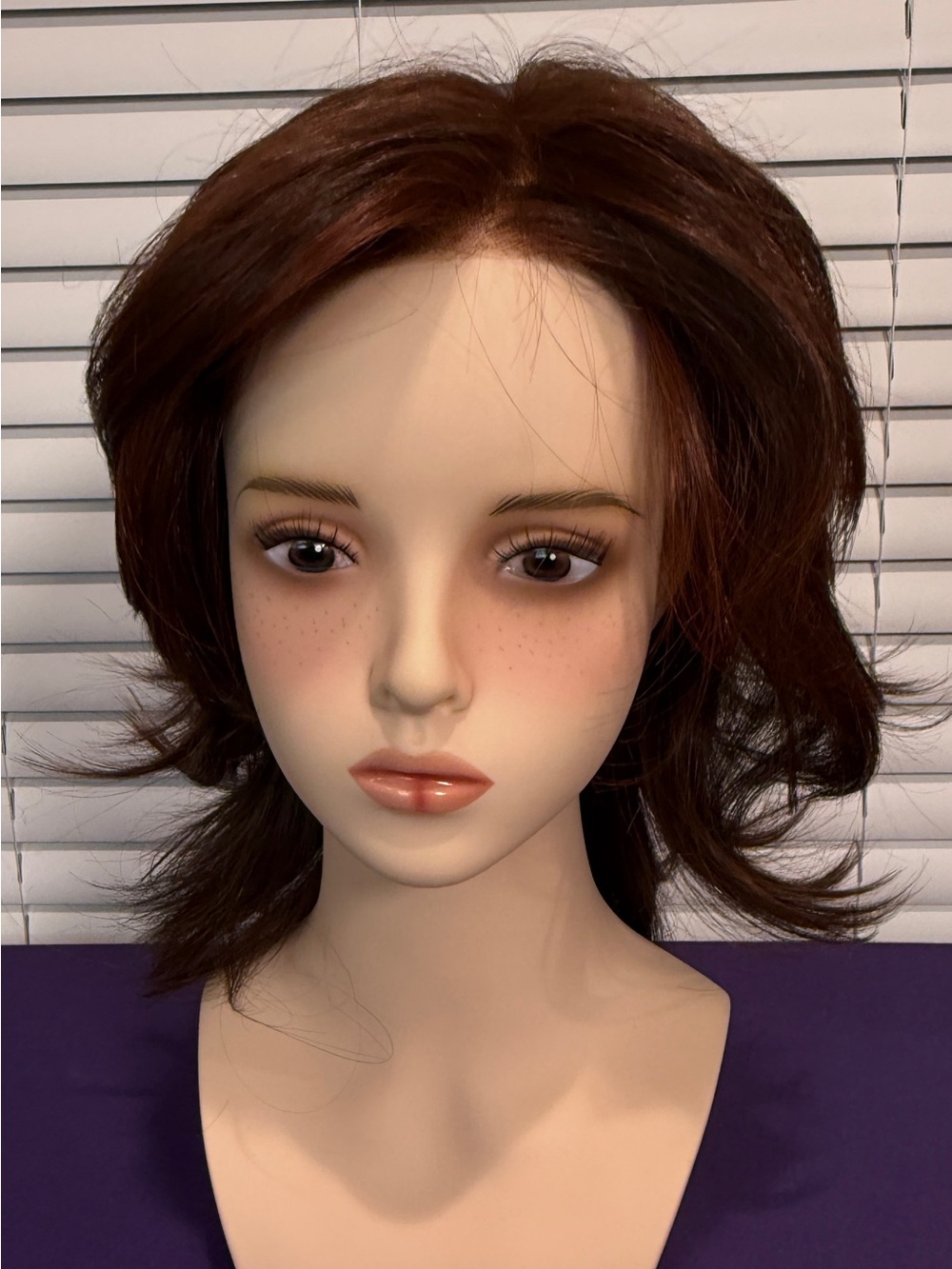 Women's Short Layered Wig - Chestnut Brown